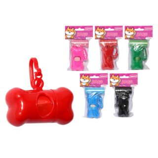 SET DISPENSADOR DE BOLSAS PARA MASCOTAS 1 ROLLO X PACK