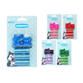 SET DISPENSADOR DE BOLSAS PARA MASCOTAS 3ROLLO X PACK